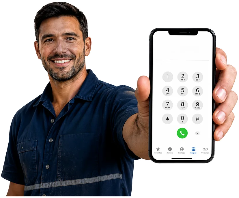 Our plumber taking a booking call for Norwest