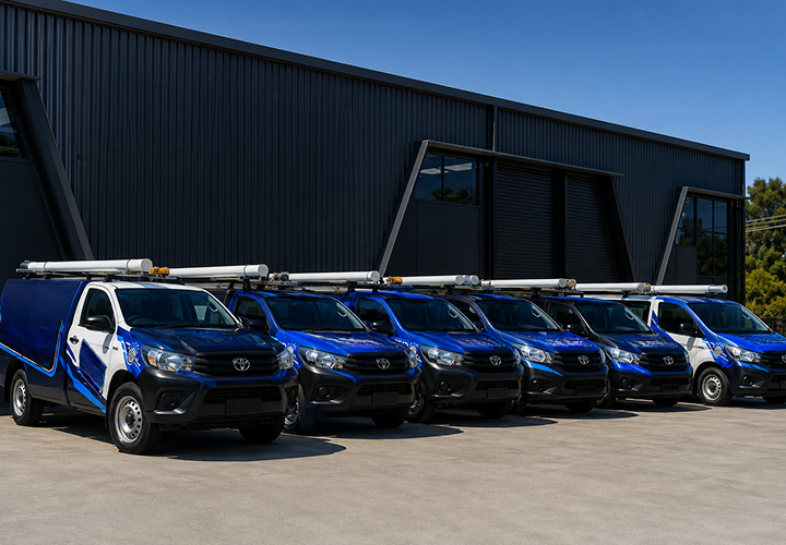 Fleet of Norwest Blocked Drains plumbing vans