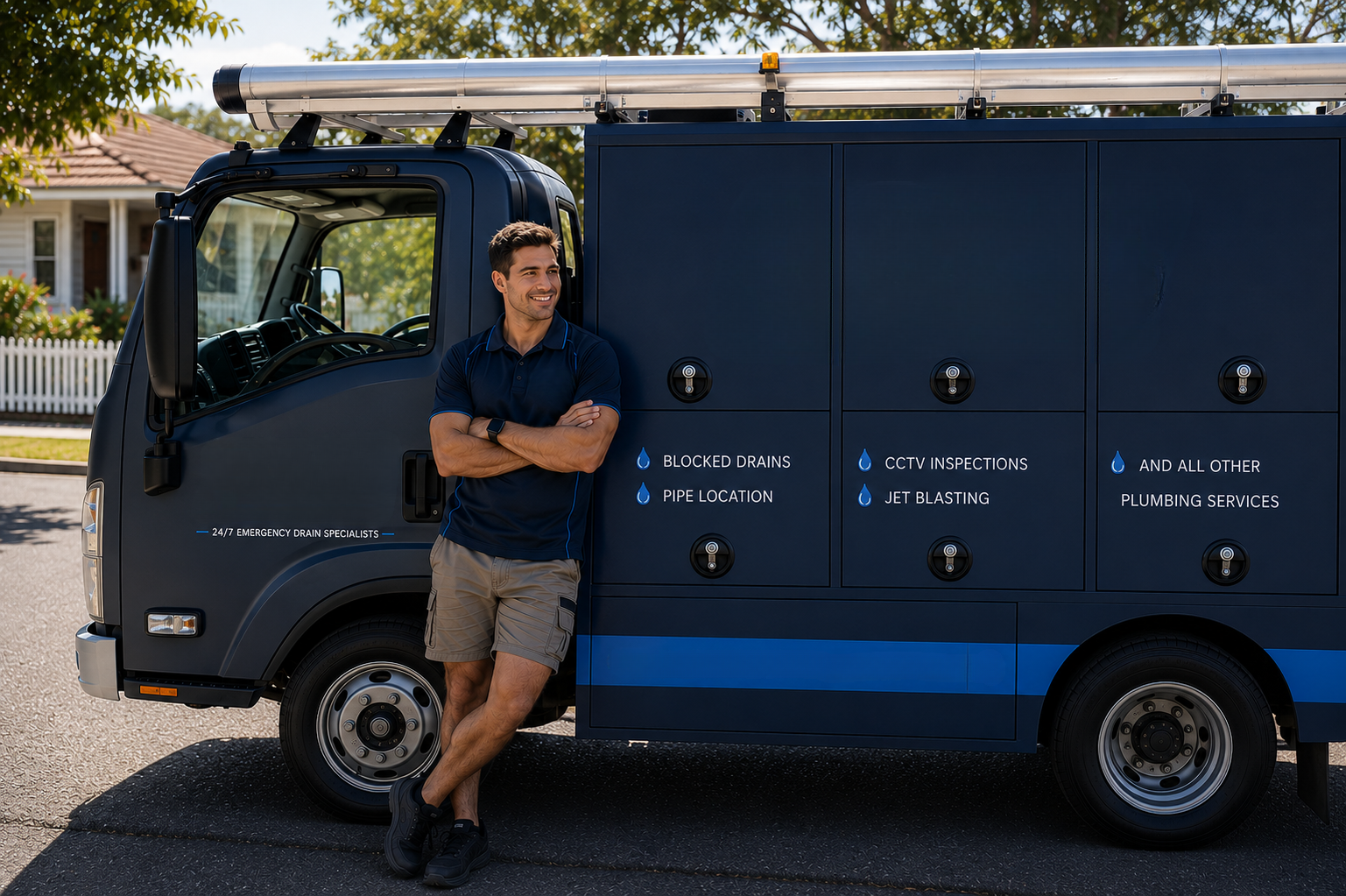 Plumber with Norwest Blocked Drains van